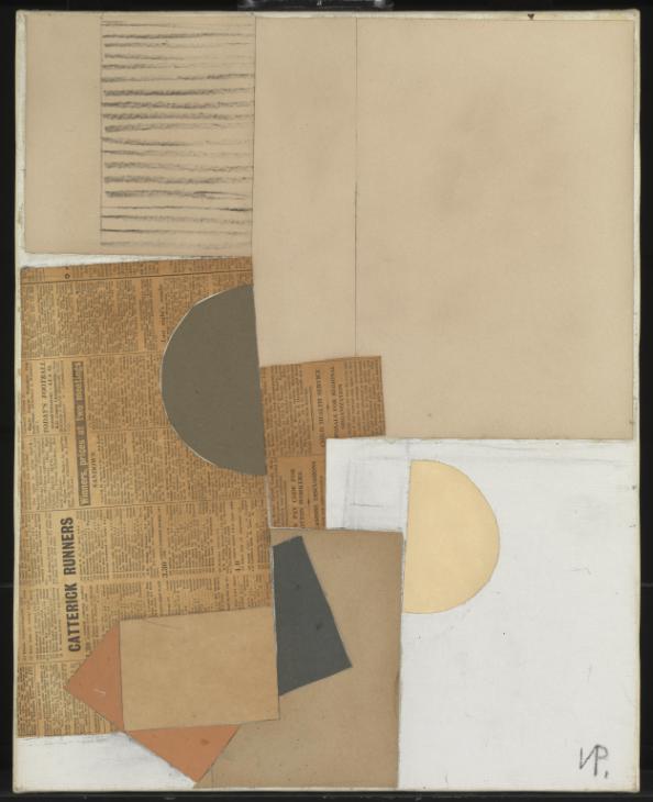 Abstract in White, Grey and Ochre 1949 by Victor Pasmore 1908-1998