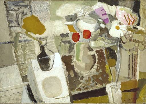 Autumn Composition, Flowers on a Table 1932 by Ivon Hitchens 1893-1979